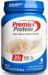 Premier Protein Vanilla Milkshake Powder, 30g Protein, Keto Friendly, 17 Serving