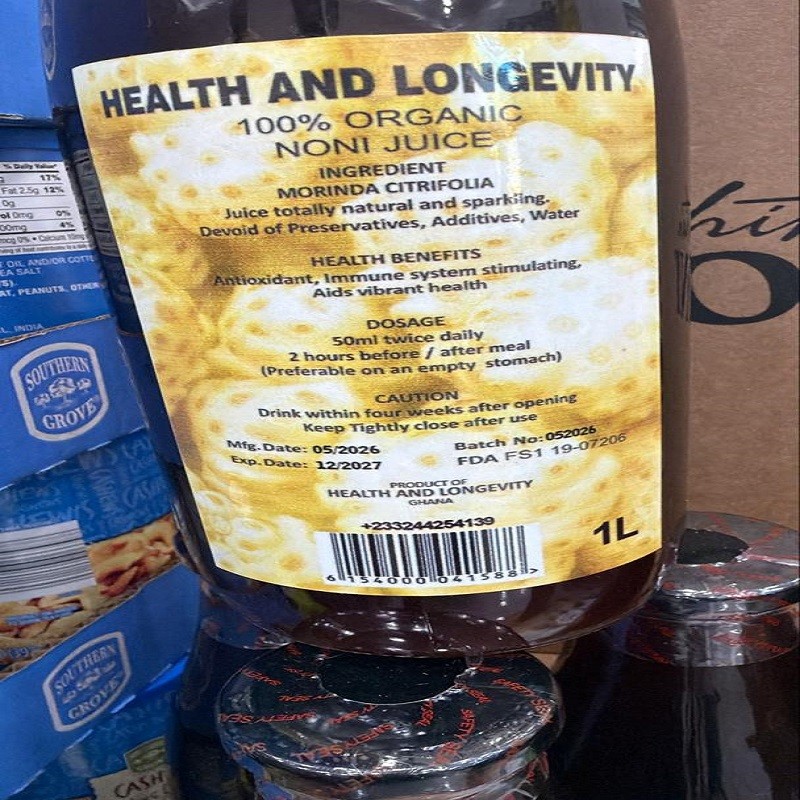 Health and longevity 100% Noni Juice