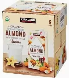 Kirkland Signature Organic Almond Beverage – Vanilla, 32 fl. oz., 6 Count