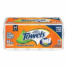 Member's Mark Select & Tear 2-Ply Paper Towels – 15 Rolls, 150 Sheets/Roll