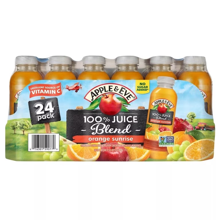 Apple & Eve 100% Juice Orange Sunrise Blend – 10 fl. oz. (24 Pack)