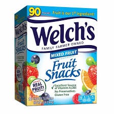 Welch's Gluten Free Mixed Fruit Snacks – 90 Pouches, 10 ml